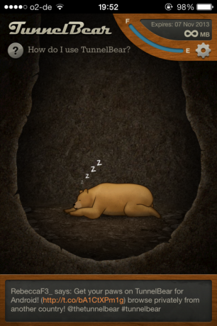 Konfigurer en VPN på din iPhone i løpet av minutter med Tunnelbear tunnelbear7