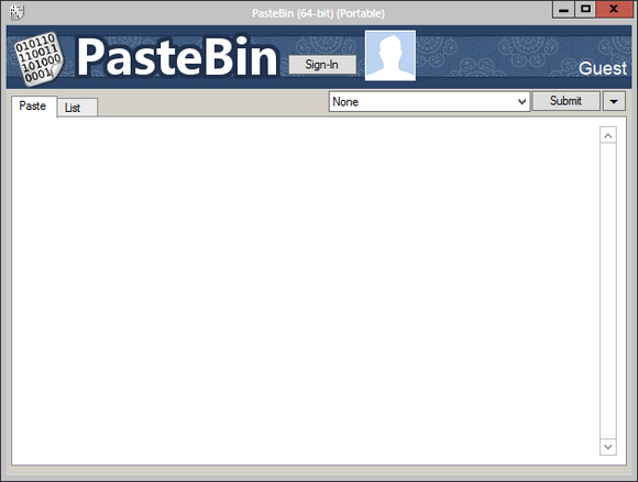 pastebin skrivebord for Windows