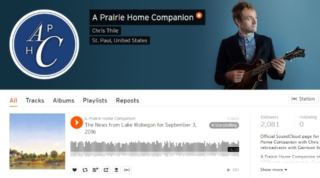 Prairie Home Companion Podcast på SoundCloud