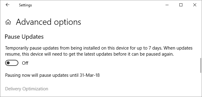 Windows 10 pauser oppdateringer i opptil 7 dager
