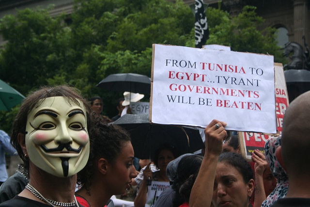 Egypt Uprising solidaritet protestere Melbourne 4. februar 2011