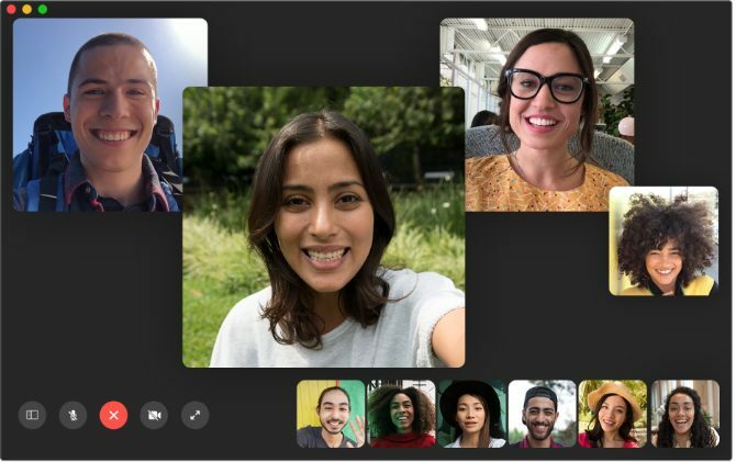 Grupp FaceTime-chat på Mac
