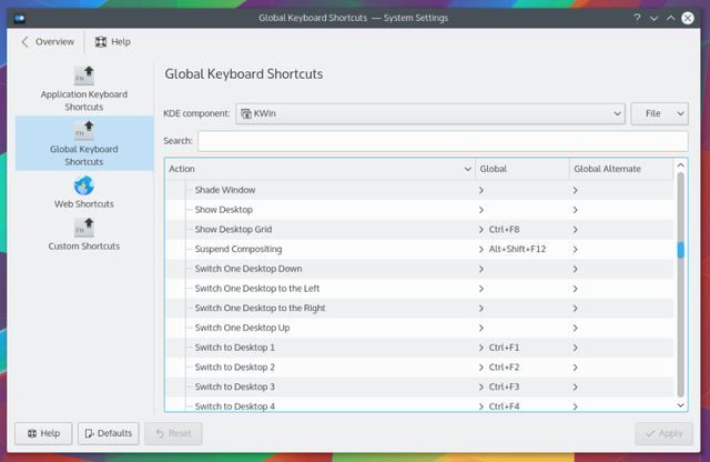 LinuxShortcuts-KDE-Systeminnstillinger