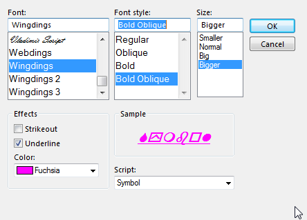 Valg av betinget formatering av Outlook