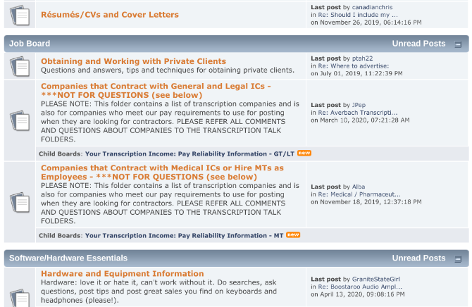 Transcription Essentials forteller deg hvordan du kommer inn i online transkripsjonsarbeid og tilbyr også jobbtavler