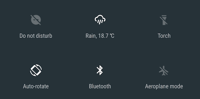 Android Nougat Weather Quick Tile App