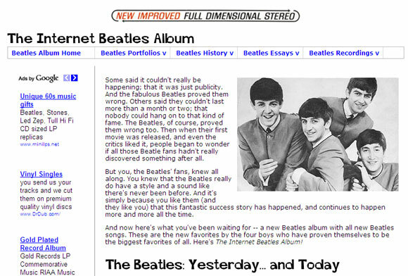 Beatles fan nettsted