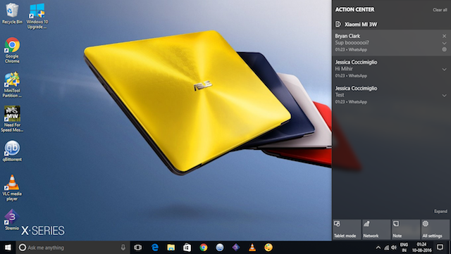 sync-android-meldinger-Windows-action-sentrum-varslinger-liste