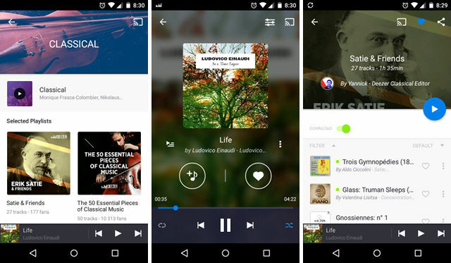 Deezer-musikk-app-android