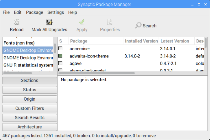 raspberry pi-apper synaptisk