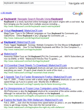 Få Google Real-resultater med Keyboardr keyboardr