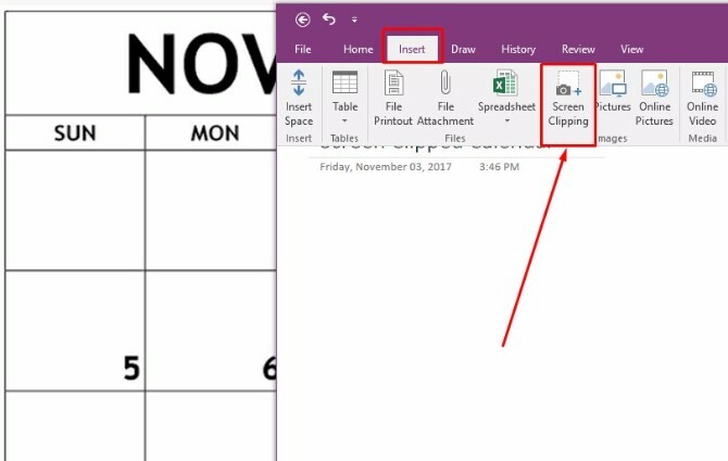 opprett onenote-kalendermal