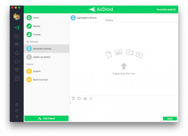 AirDroid for Android-filhåndtering