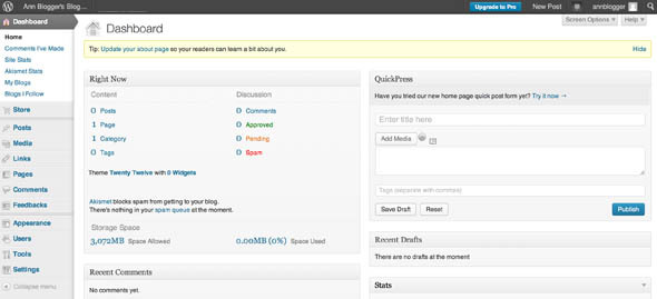 Blogger vs. WordPress.com: En komplett sammenligning wordpress ui2