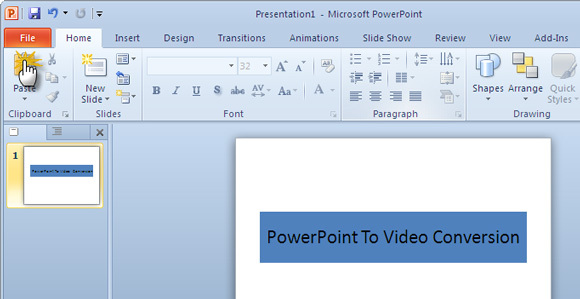 konvertere powerpoint til video