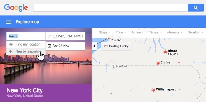 Et Google Flights-triks for morsommere reiser i løpet av ferien Google-flyplasser i nærheten