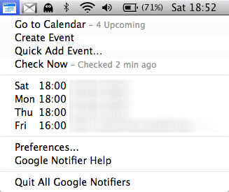 google kalender synkronisering mac