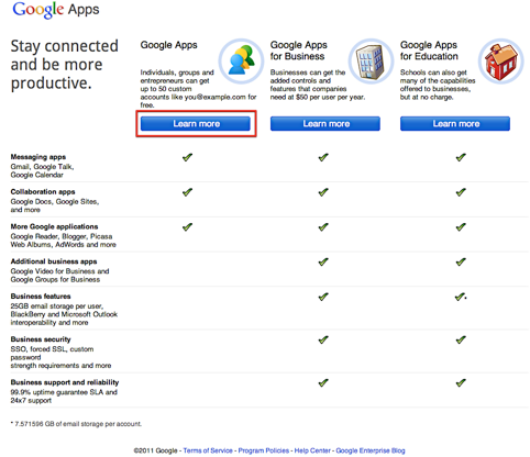 Google Apps Guide: Gratis e-post og mer på nettstedet ditt ggle page10image6576 filtrert