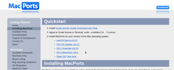Macports app nedlasting