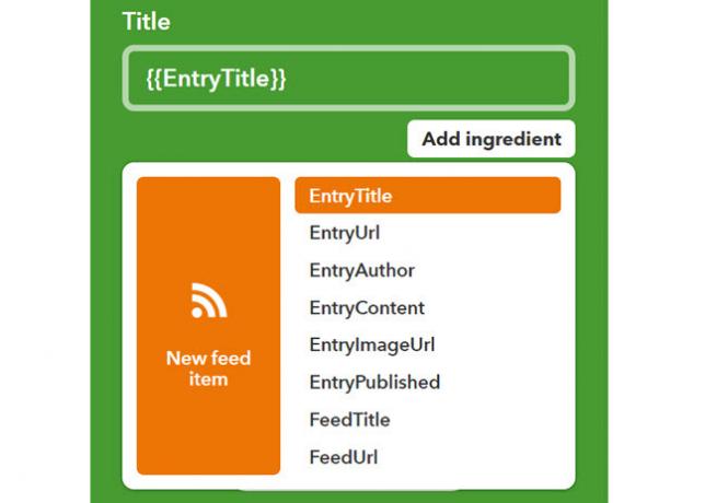 IFTTT Pushbullet Handlingsingredienser 