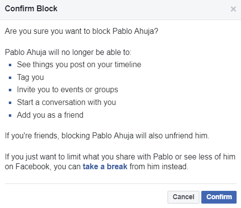 hvordan du blokkerer en person på facebook