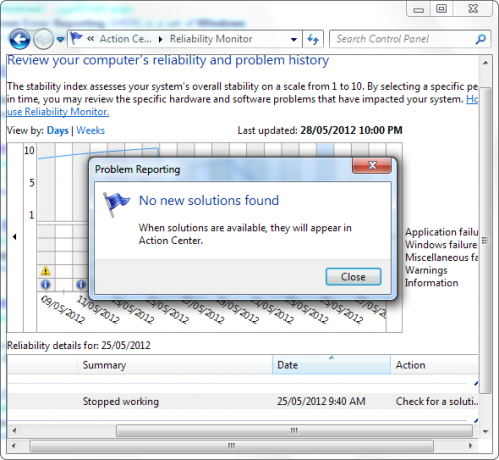 windows feilrapportering