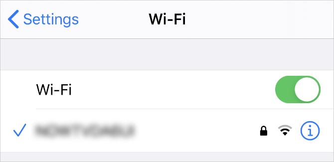 Wi-Fi-nettverksinnstillinger på iPhone