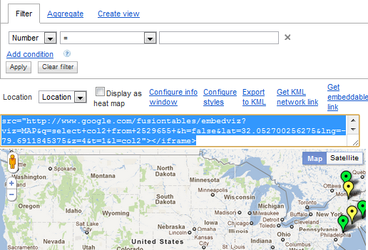 Visualiser data og informasjon øyeblikkelig med Google Fusion Tables fusiontable12