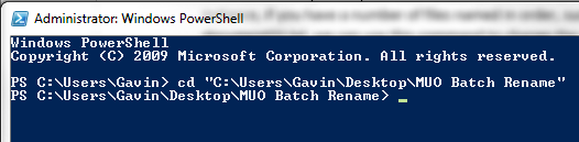 PowerShell Bruk cd-kommando