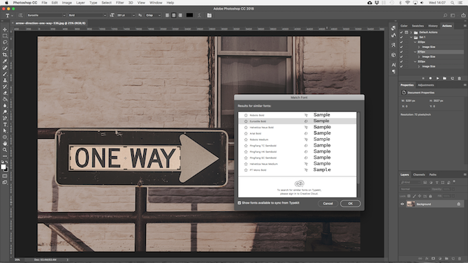 arbeider med tekst i photoshop - photoshop match font